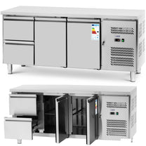 Commercial Refrigerators – Refrigeration table with worktop 2 chambers 2 - Carlat