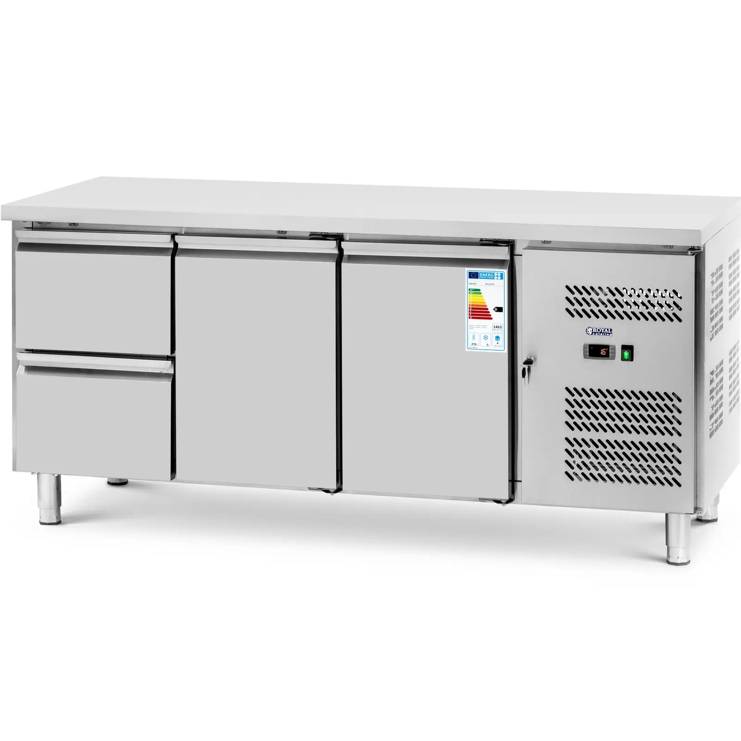 Commercial Refrigerators – Refrigeration table with worktop 2 chambers 2 - Carlat