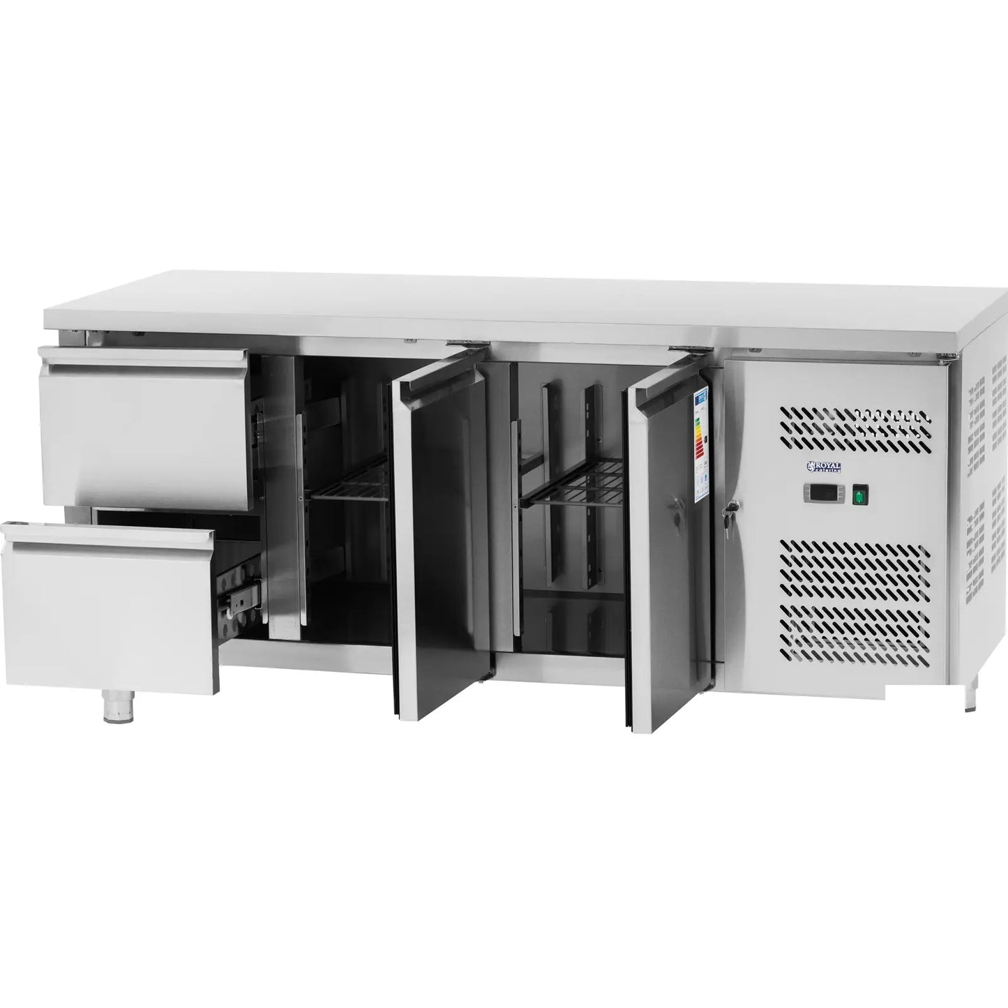 Commercial Refrigerators – Refrigeration table with worktop 2 chambers 2 - Carlat
