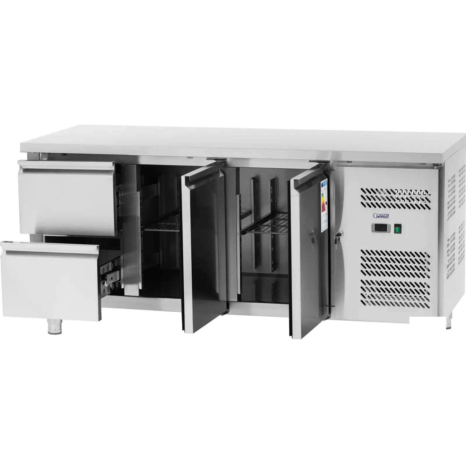 Commercial Refrigerators – Refrigeration table with worktop 2 chambers 2 - Carlat