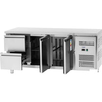 Commercial Refrigerators – Refrigeration table with worktop 2 chambers 2 - Carlat