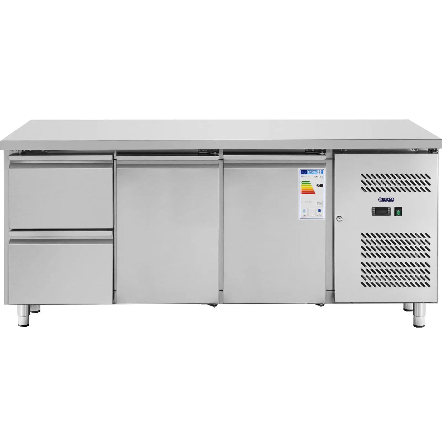 Commercial Refrigerators – Refrigeration table with worktop 2 chambers 2 - Carlat