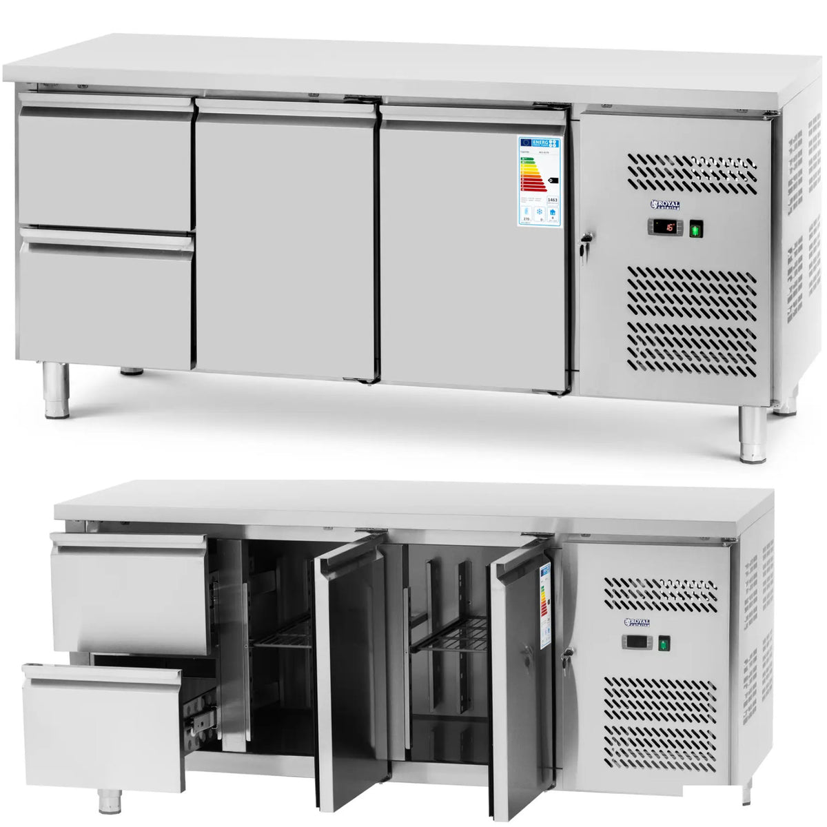 Commercial Refrigerators – Refrigeration table with worktop 2 chambers - Carlat