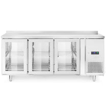 Commercial Refrigerators – Stół chłodniczy 3-drzwiowy przeszklony z blatem roboczym - Carlat