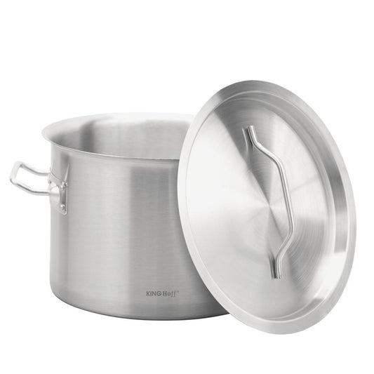 Commercial pot, stainless steel, 25 cm diameter, 9 L, Kinghoff, KH-2021 - Carlat