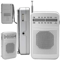 Compact, portable, travel-friendly, durable, pocket-sized FM radio powered by ER1072 batteries - Carlat