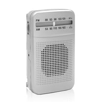 Compact, portable, travel-friendly, durable, pocket-sized FM radio powered by ER1072 batteries - Carlat