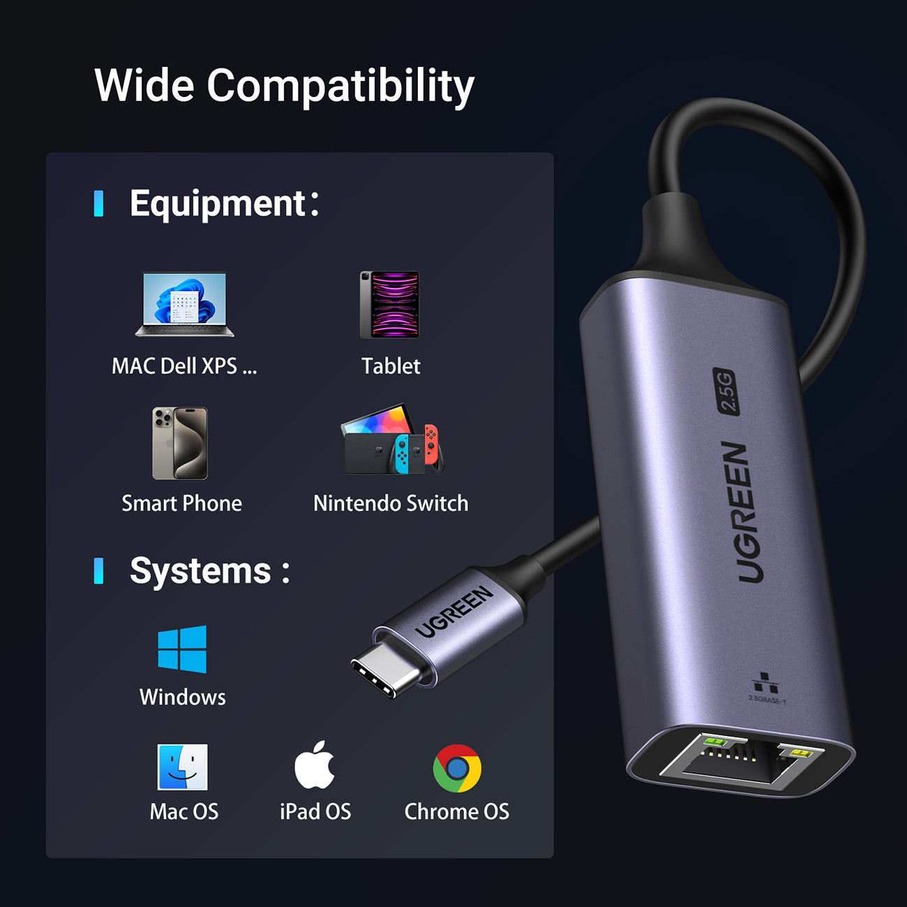 Computer Accessories – Adapter Ethernet USB-C - RJ45 2.5G network - Carlat