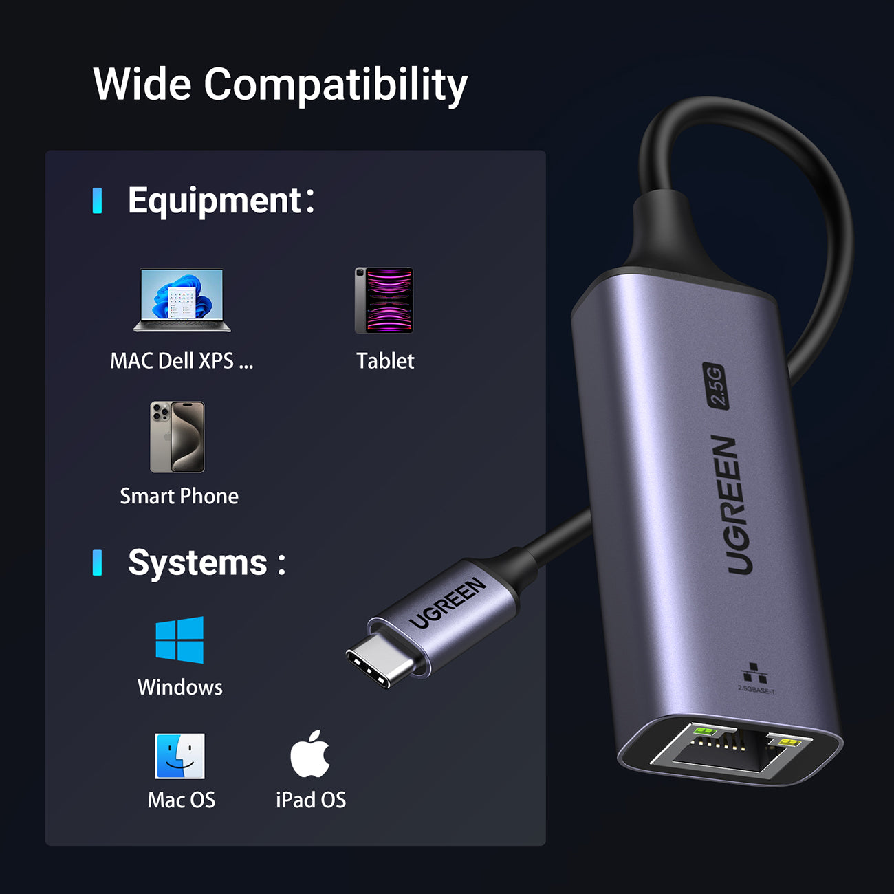 Computer Accessories – Adapter Ethernet USB-C - RJ45 2.5G network - Carlat