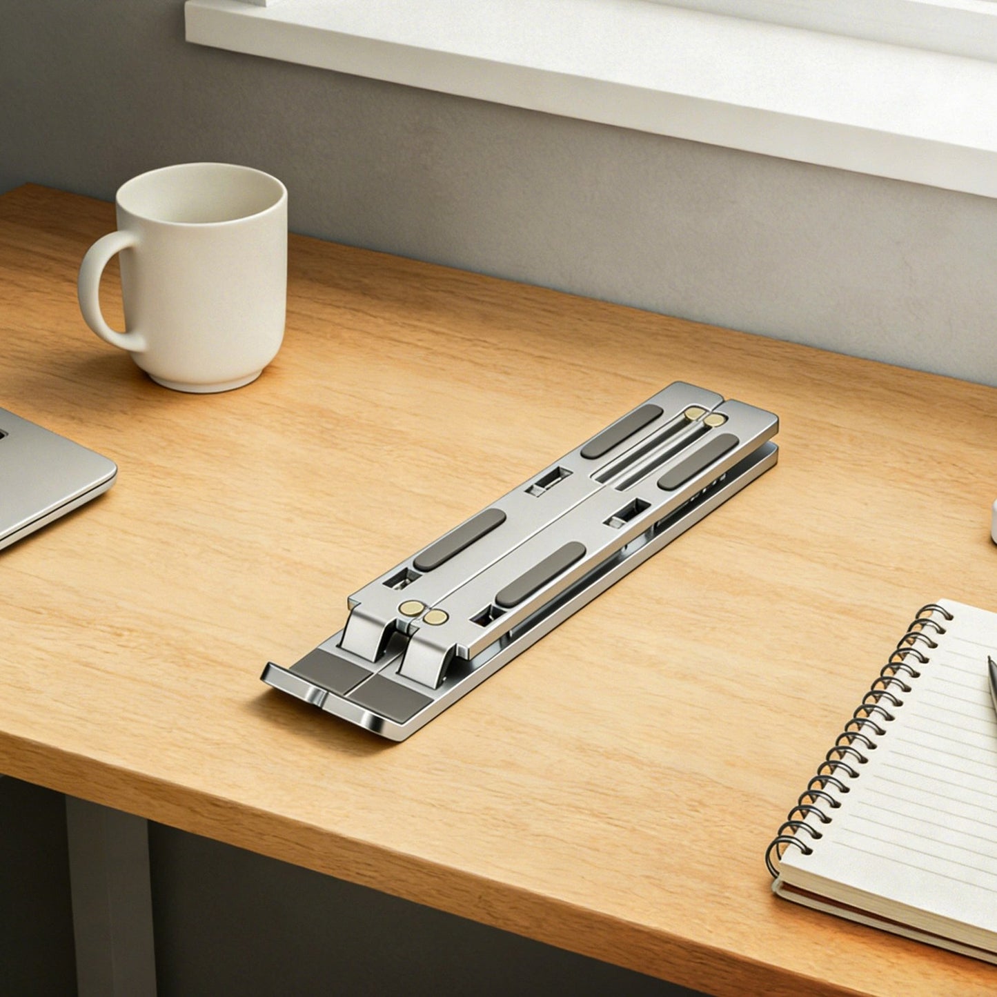 Computer Accessories – Adjustable foldable laptop stand - silver - Carlat