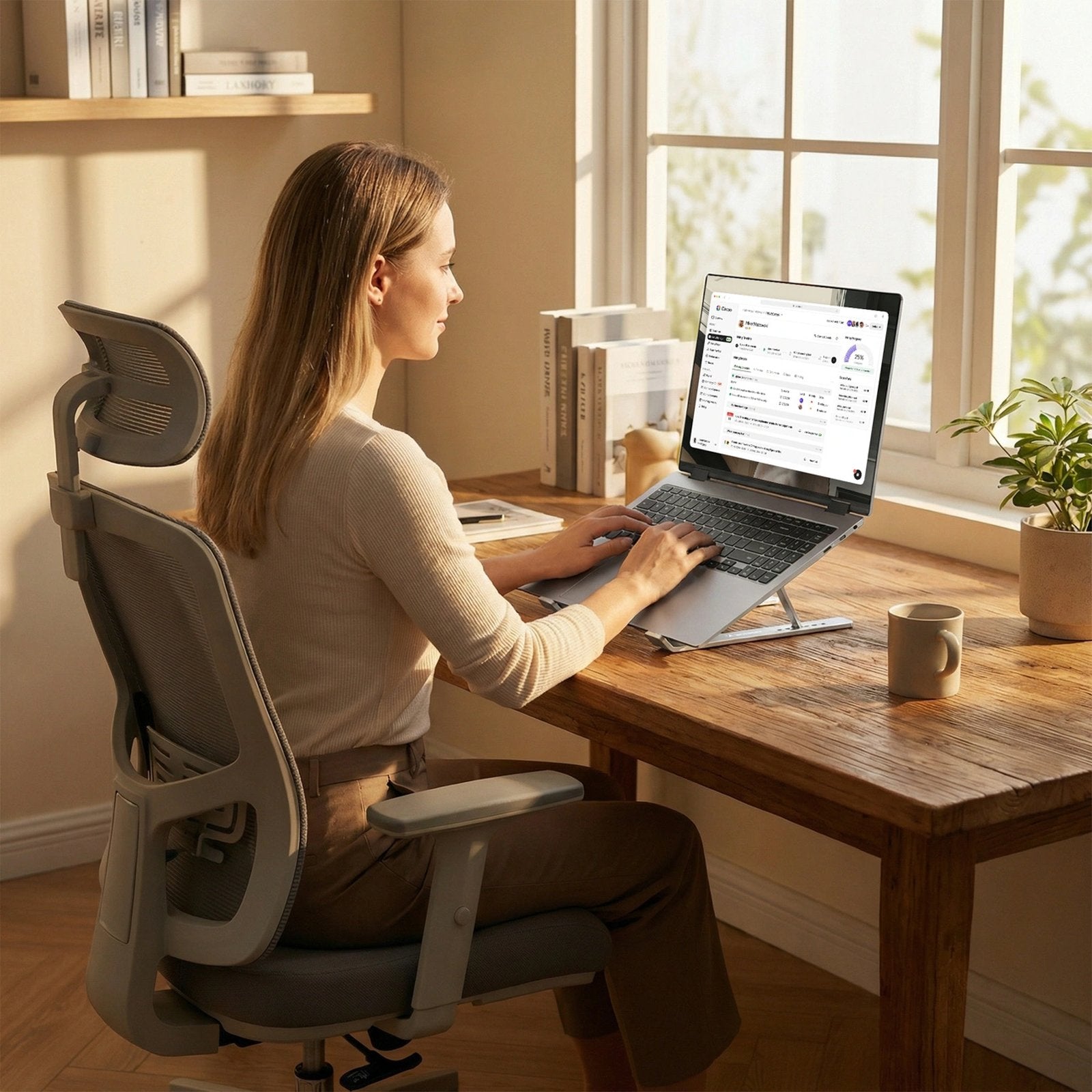 Computer Accessories – Adjustable foldable laptop stand - silver - Carlat