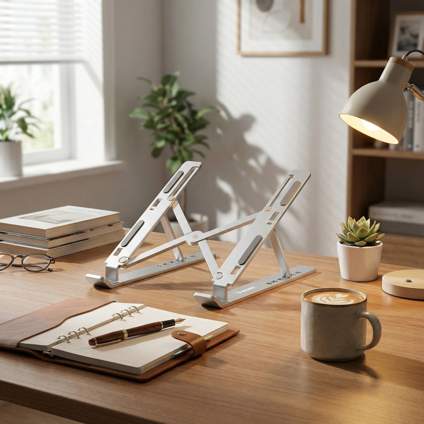 Computer Accessories – Adjustable foldable laptop stand - silver - Carlat