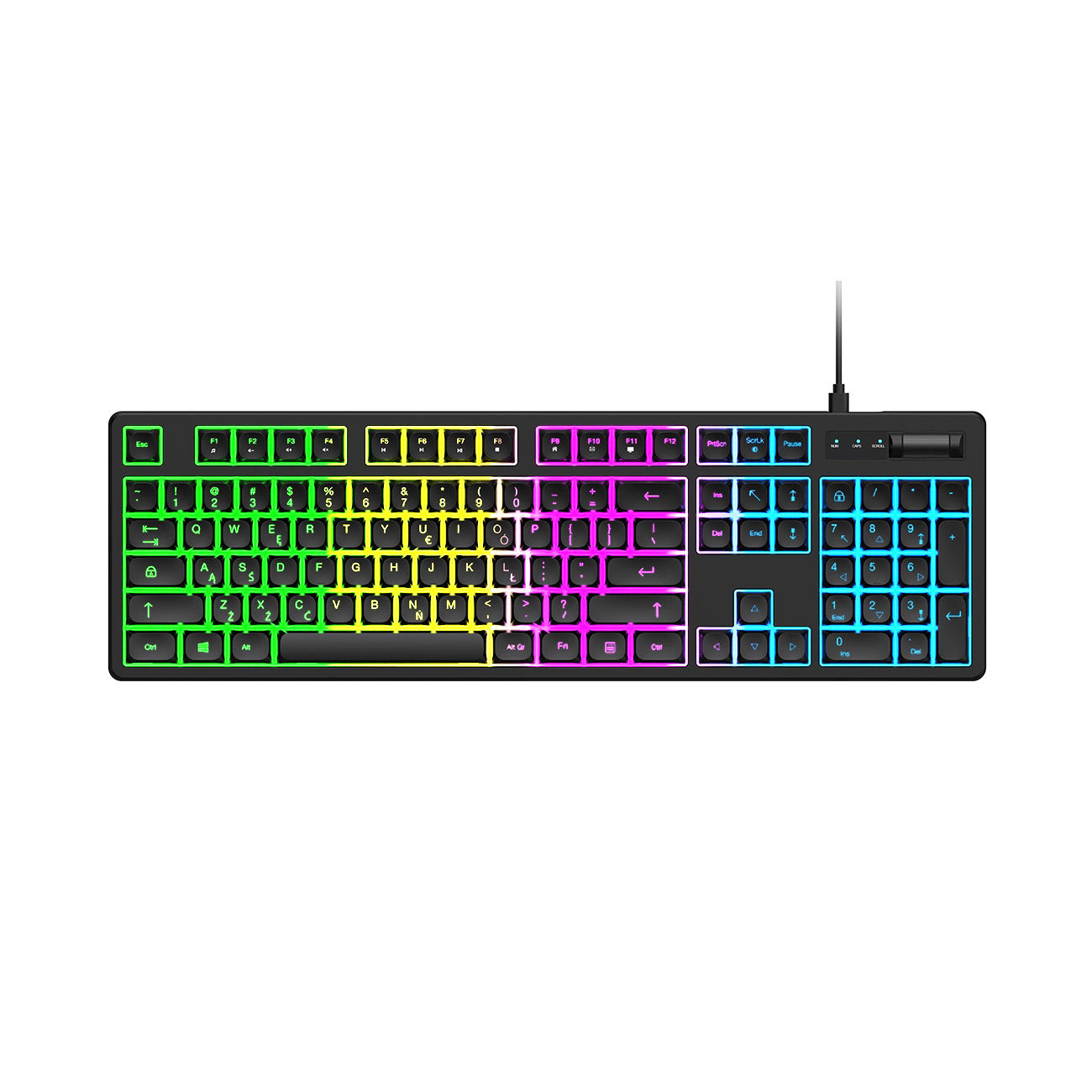 Computer Accessories – Backlit membrane keyboard with RGB gaming roller - Carlat