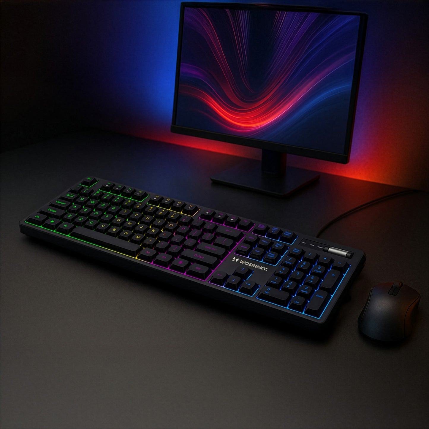 Computer Accessories – Backlit membrane keyboard with RGB gaming roller - Carlat