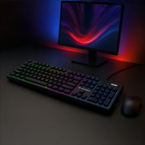 Computer Accessories – Backlit membrane keyboard with RGB gaming roller - Carlat