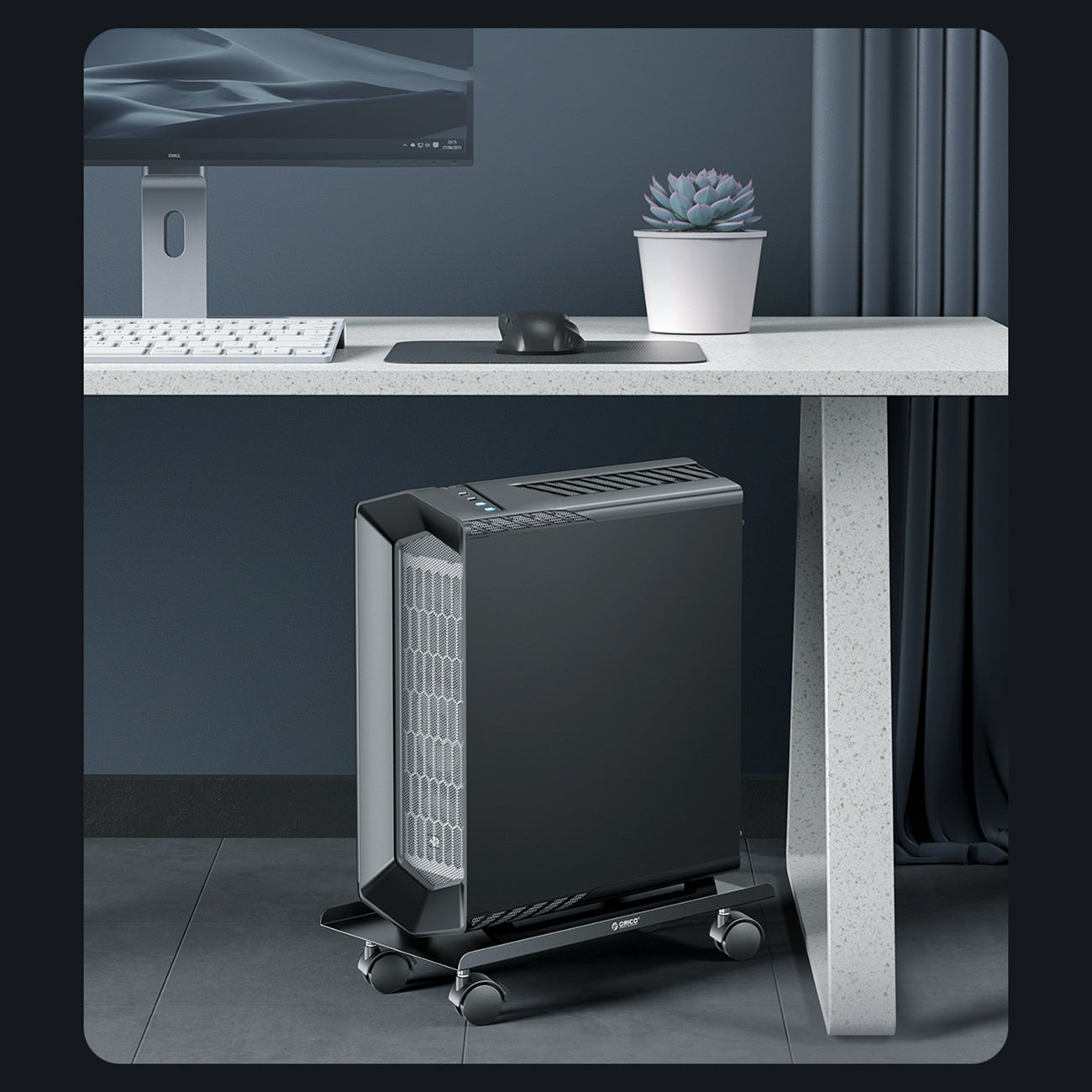 Computer Accessories – CPB6 computer shelf stand with wheels - Carlat
