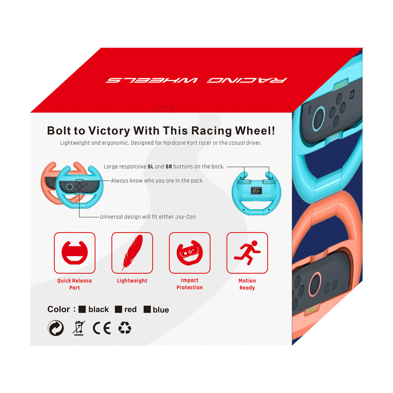 Computer Accessories – Driving simulator steering wheel for Joy-Con Nintendo - Carlat