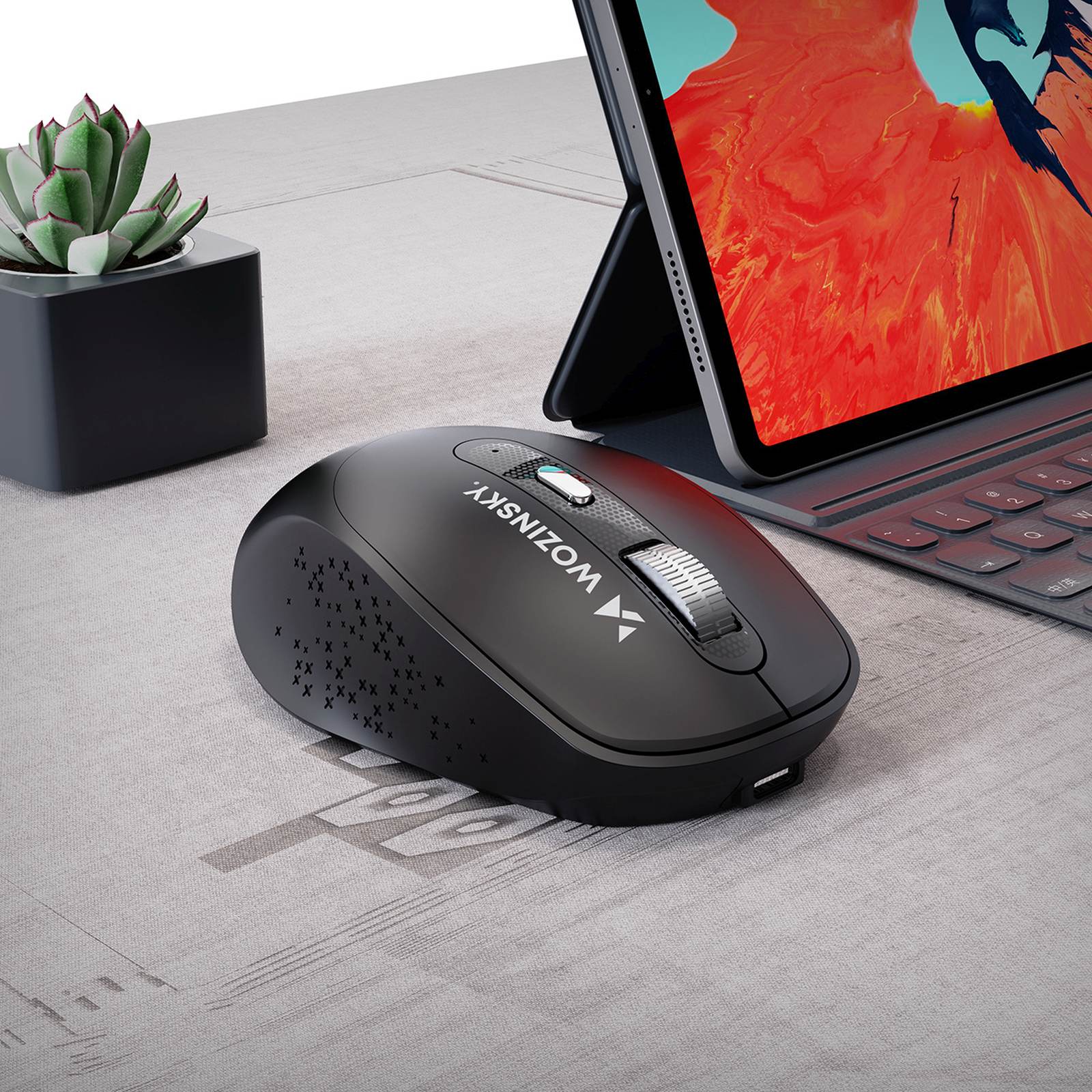 Computer Accessories – Ergonomic wireless mouse with 6 buttons, Bluetooth - Carlat