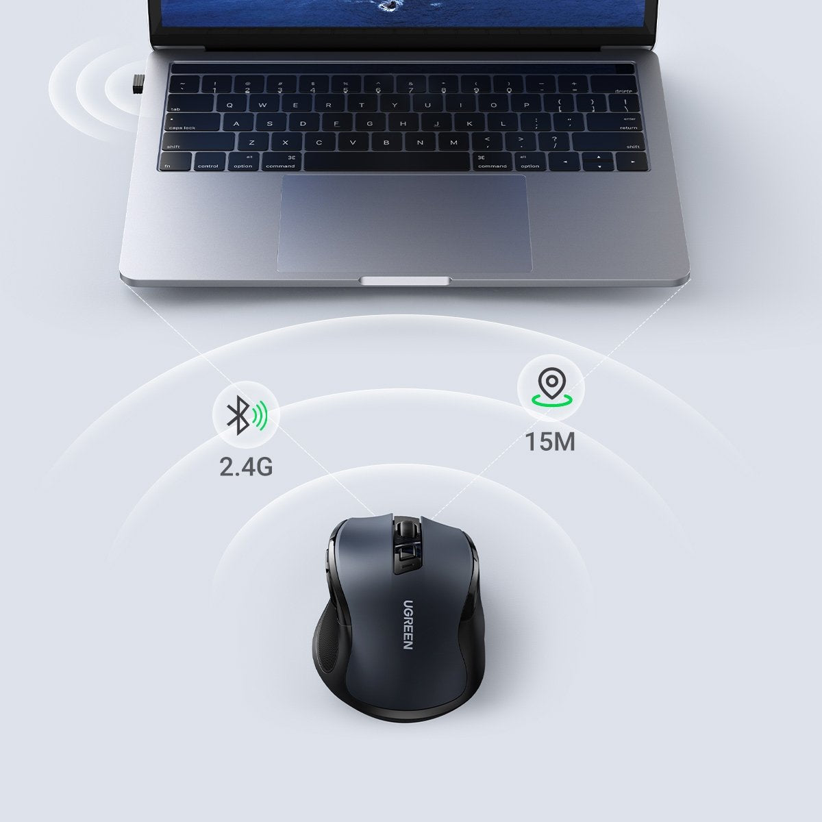 Computer Accessories – Ergonomic wireless optical USB mouse 2.4GHz 4000DPI - Carlat
