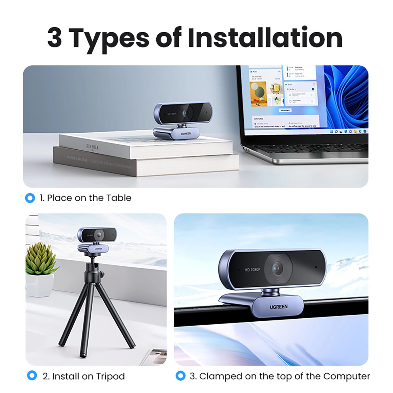 Computer Accessories – Full HD webcam with microphones for Video - Carlat