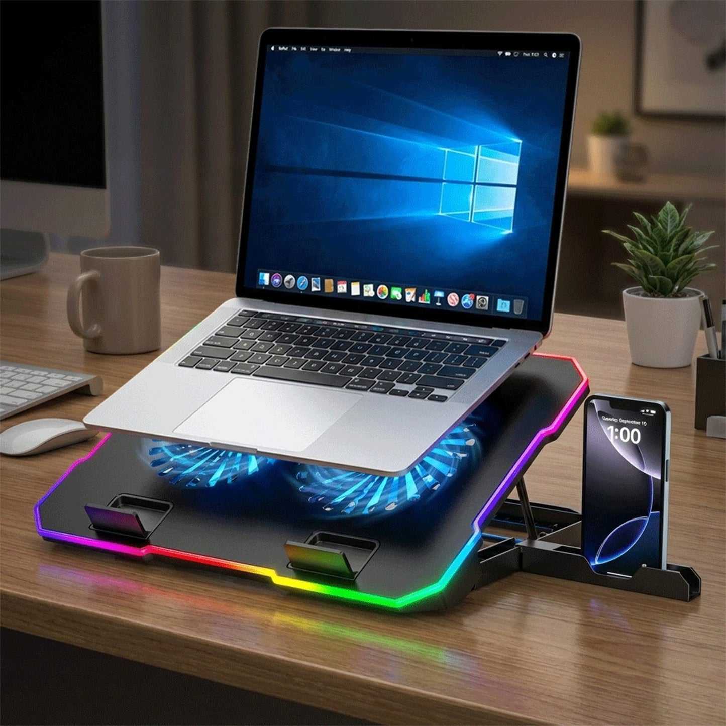 Computer Accessories – Gaming laptop cooling stand with RGB phone - Carlat