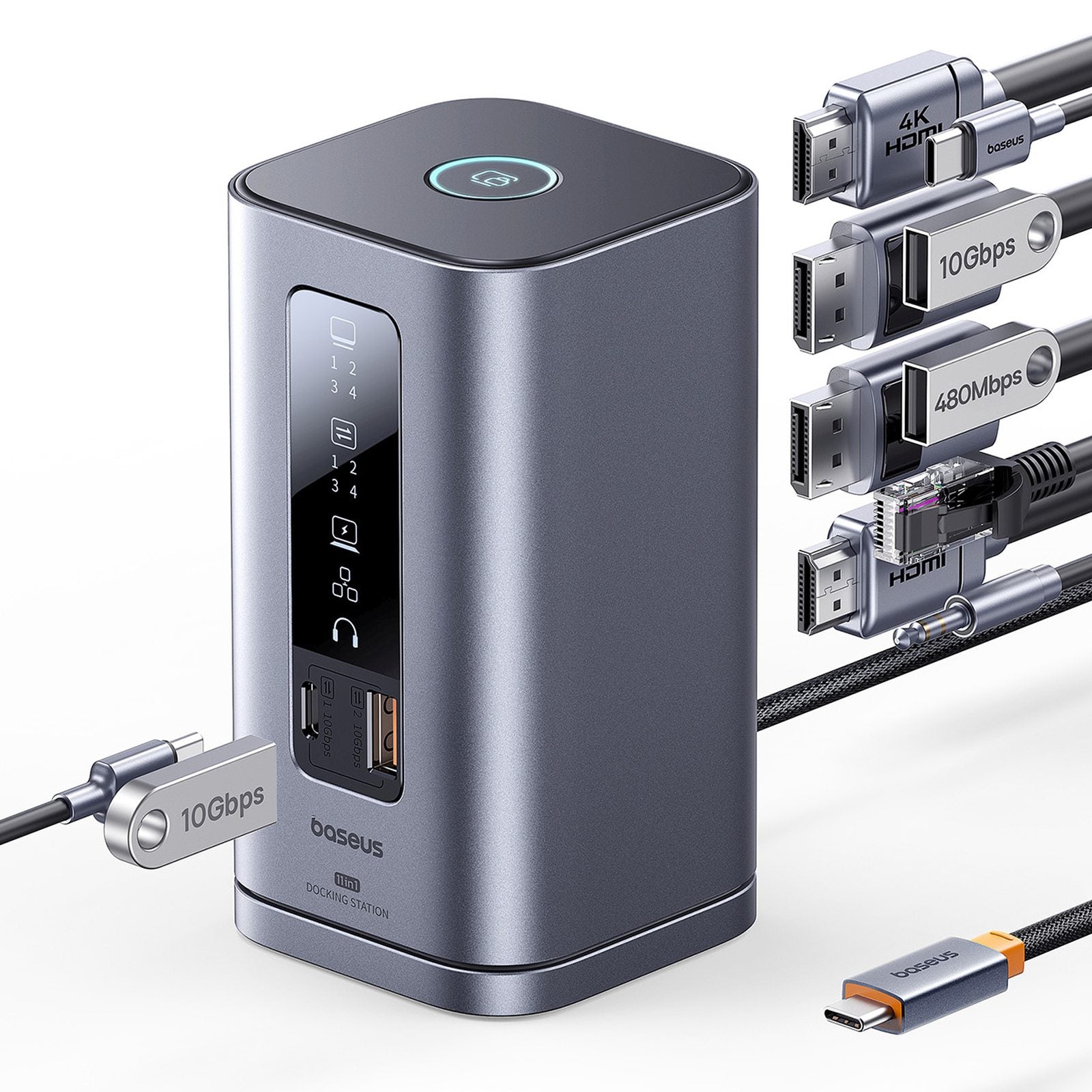 Computer Accessories – HUB Docking station 11in1 USB-C HDMI DP - Carlat