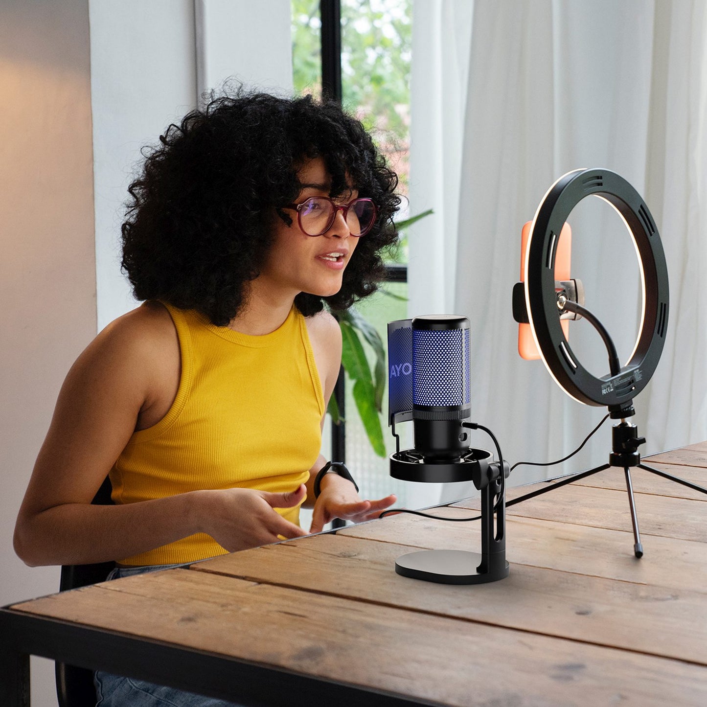Computer Accessories – K3 108dB RGB USB-C wired microphone with - Carlat