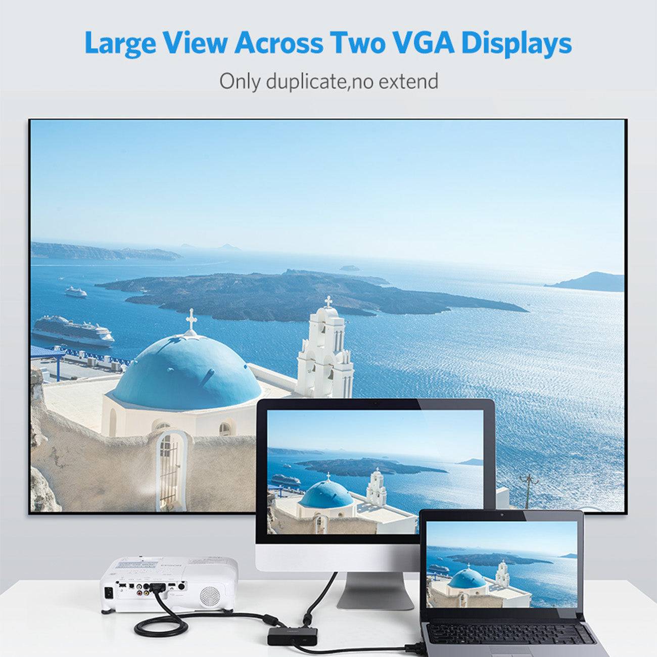 Computer Accessories – Monitor screen splitter Video VGA adapter - Carlat