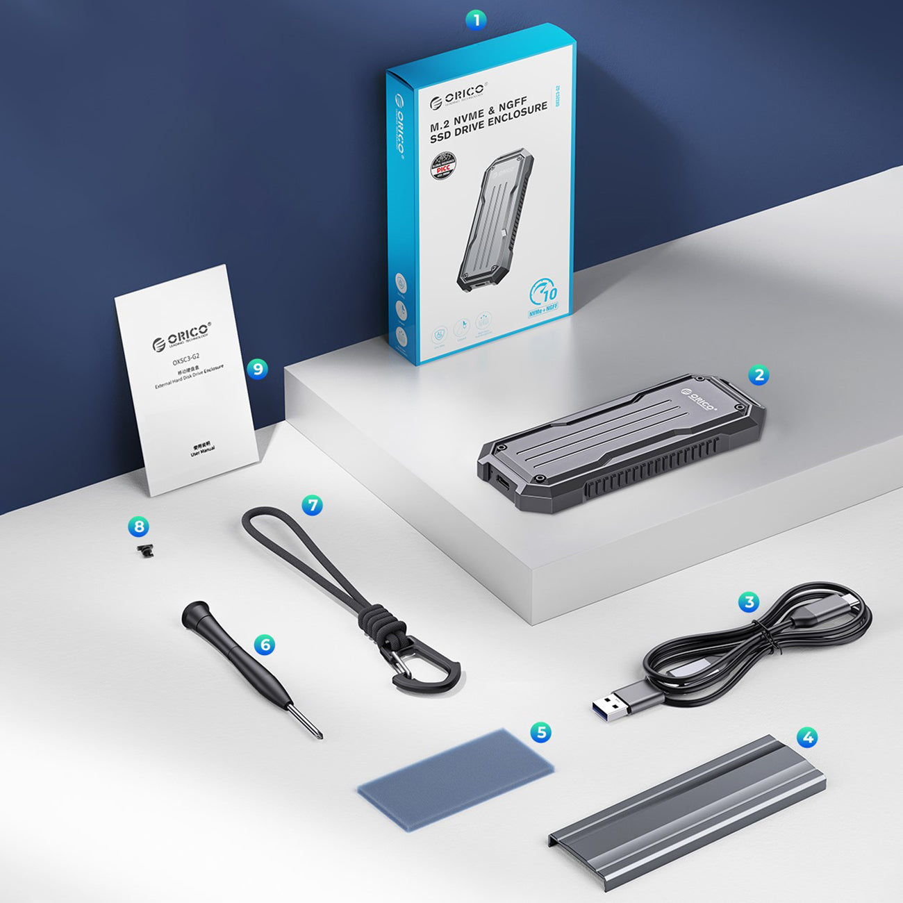 Computer Accessories – OXS2C3-G2 M.2 NVMe / SATA SSD USB-C - Carlat
