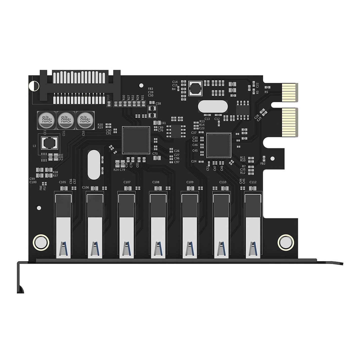 Computer Accessories – PCI-E expansion card - 7x USB 3.0 - Carlat