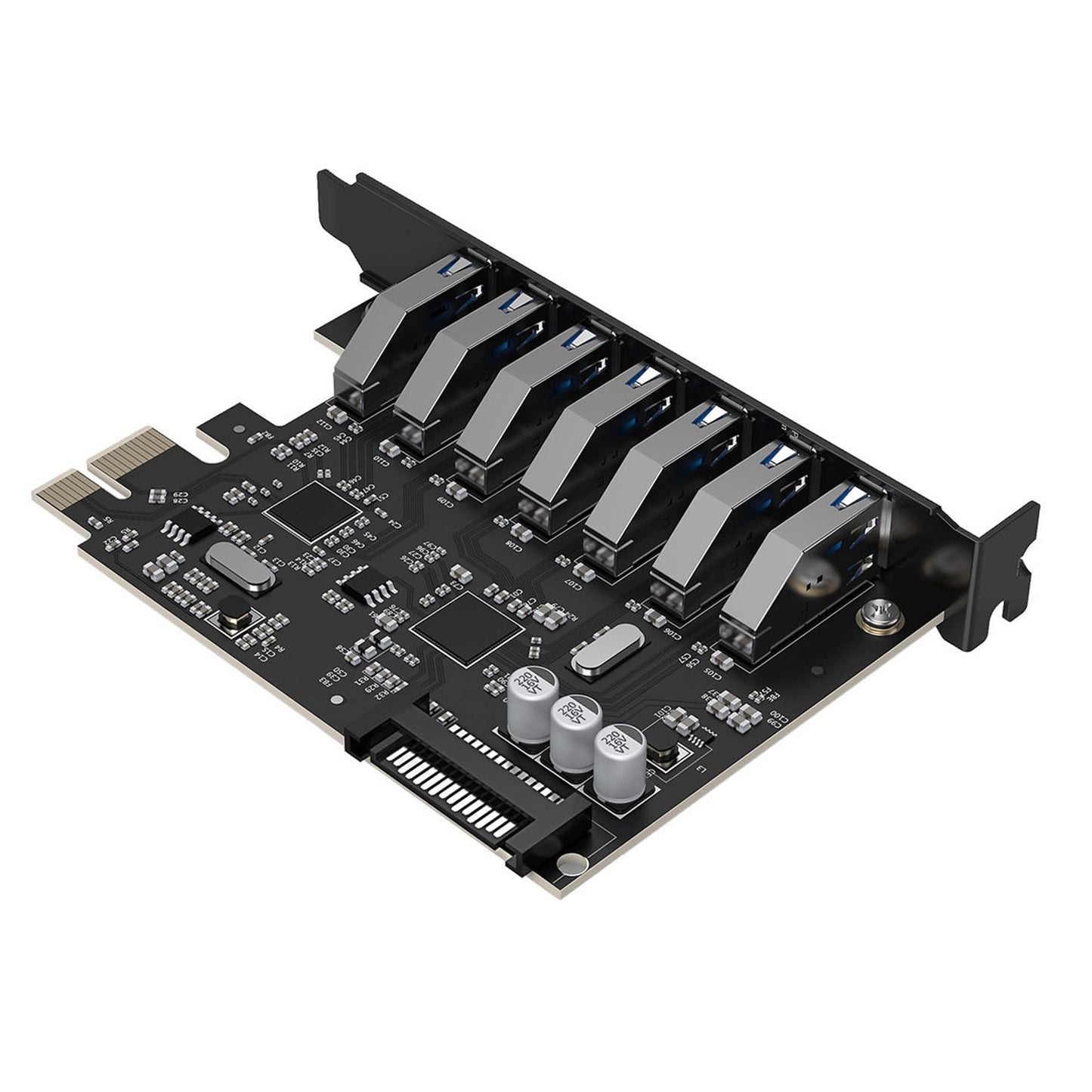 Computer Accessories – PCI-E expansion card - 7x USB 3.0 - Carlat