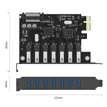 Computer Accessories – PCI-E expansion card - 7x USB 3.0 - Carlat