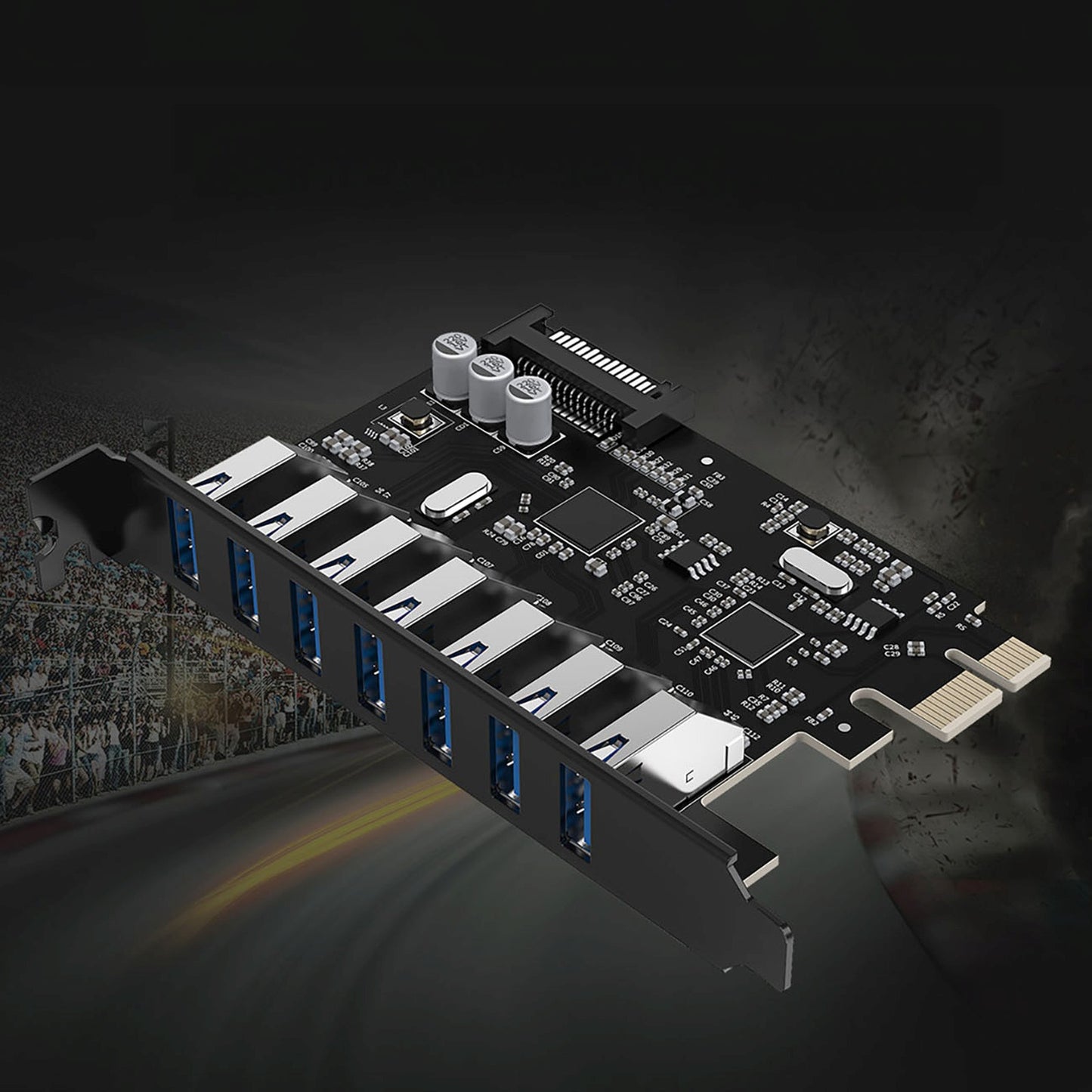 Computer Accessories – PCI-E expansion card - 7x USB 3.0 - Carlat