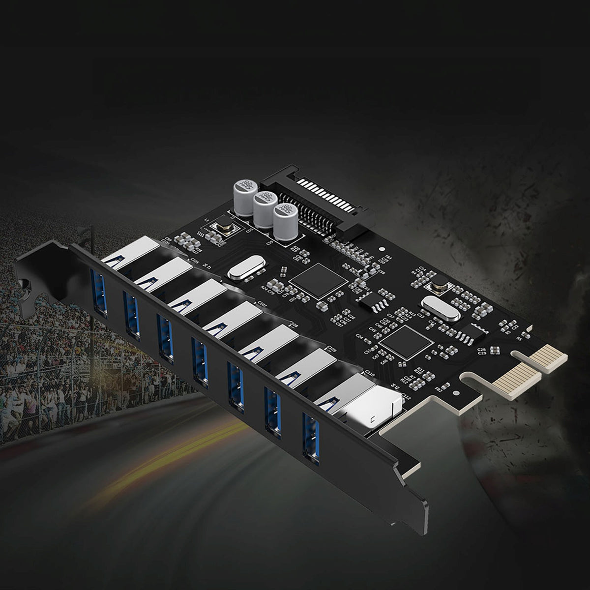 Computer Accessories – PCI-E expansion card - 7x USB - Carlat