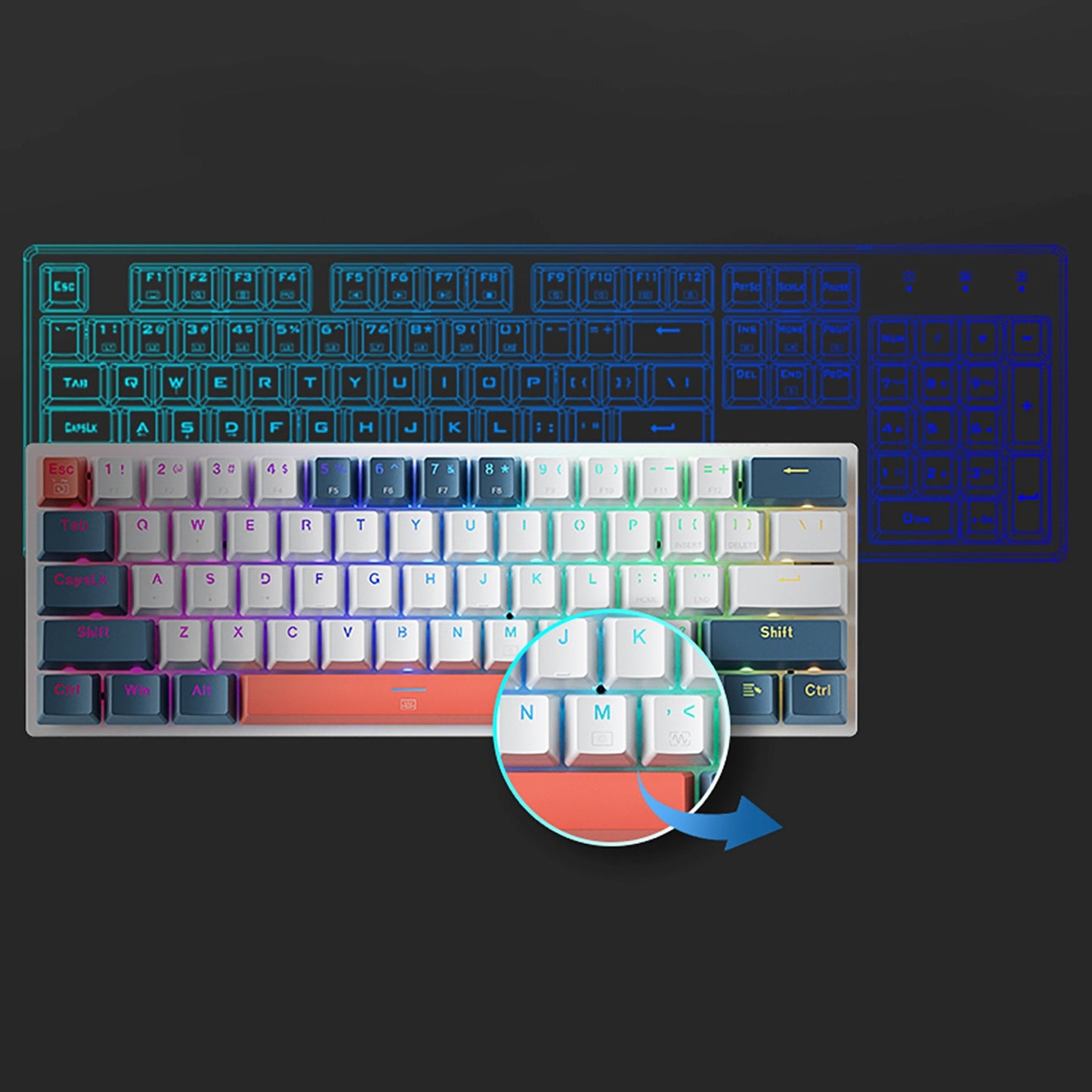 Computer Accessories – Red Switch wired mechanical backlit gaming keyboard - Carlat