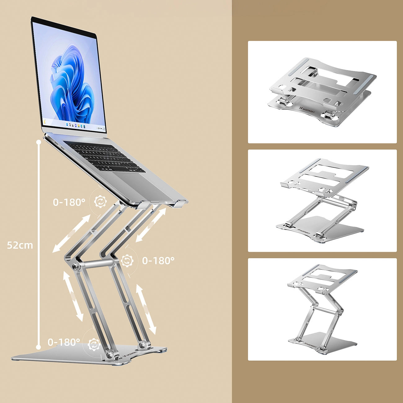 Computer Accessories – SET Aluminum laptop stand 360 + smartphone - Carlat