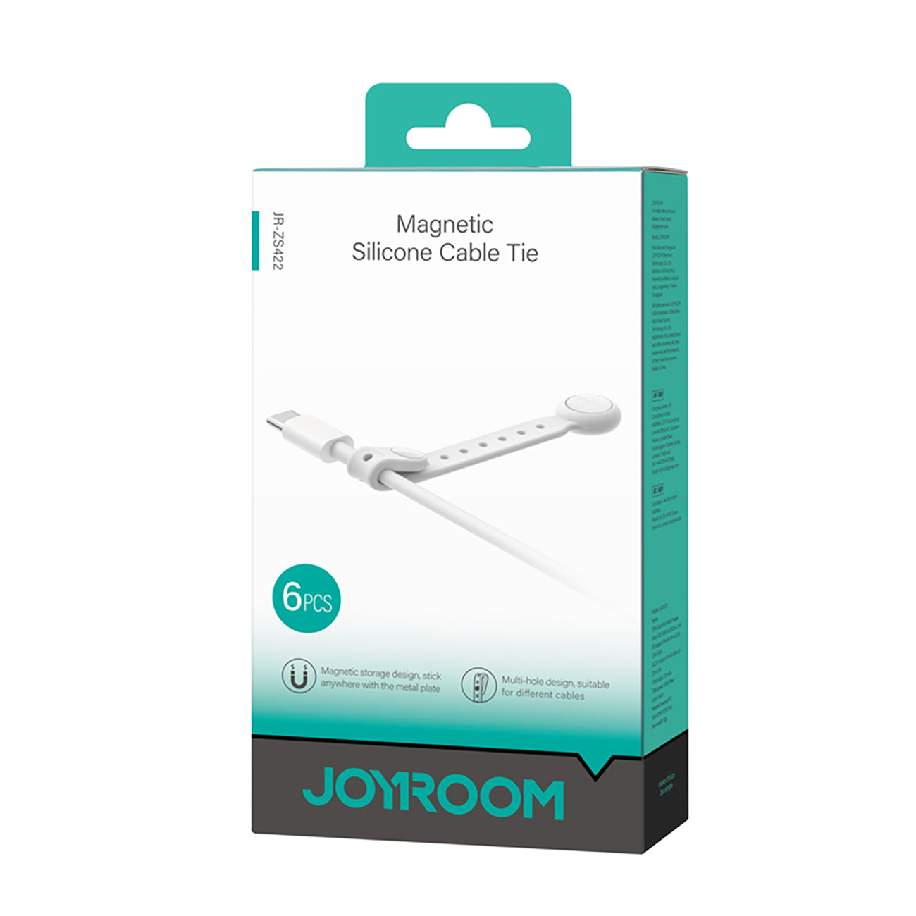 Computer Accessories – Silicone cable tie with magnet, white - Carlat