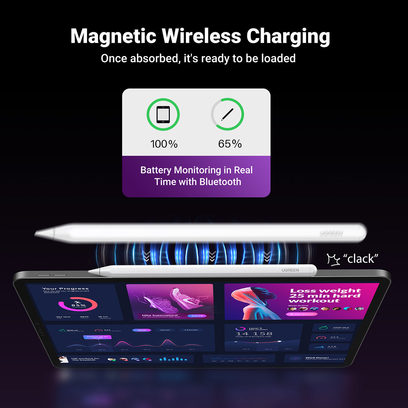 Computer Accessories – Stylus for iPad tablets with wireless charging, - Carlat