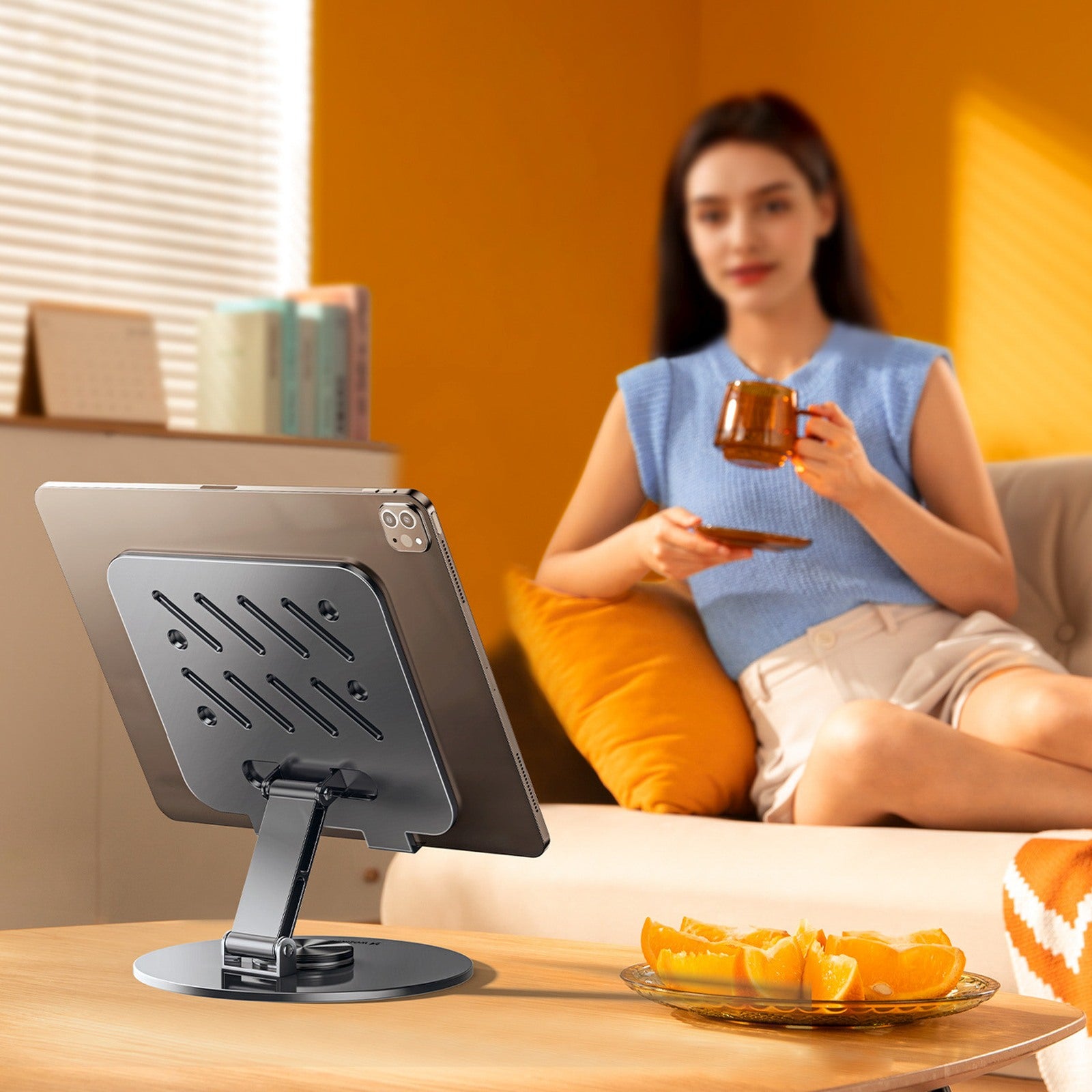Computer Accessories – Tablet stand, foldable 360 degrees - gray - Carlat