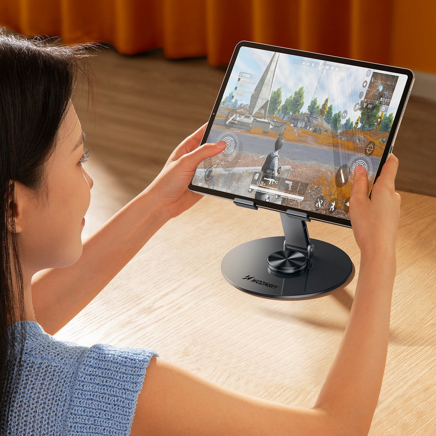 Computer Accessories – Tablet stand, foldable 360 degrees - gray - Carlat
