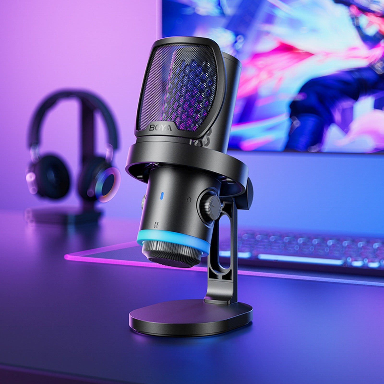 Computer Accessories – USB-C RGB ENC wired gaming microphone - Carlat