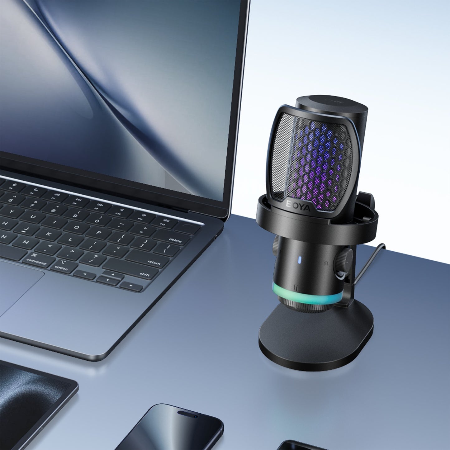 Computer Accessories – USB-C RGB ENC wired gaming microphone - Carlat