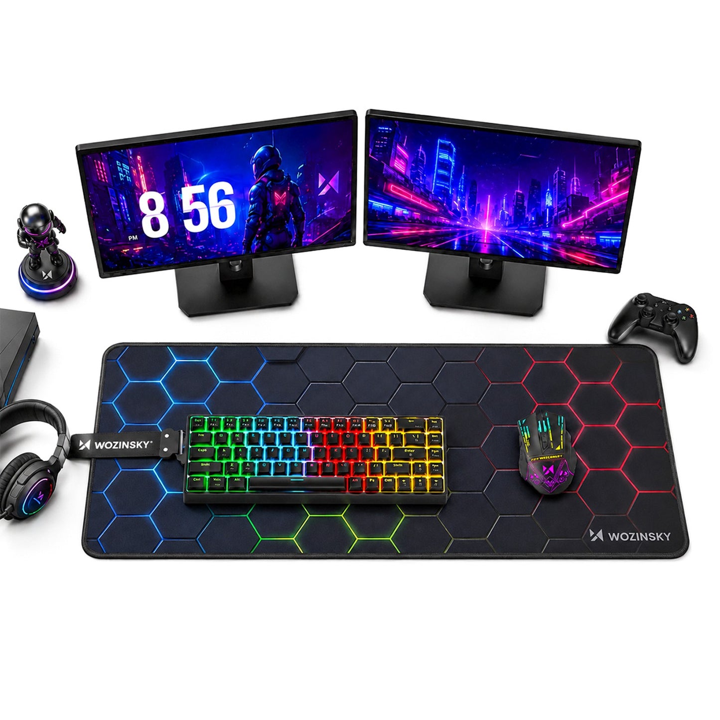 Computer Accessories – Waterproof gaming desk pad 800x300mm - black - Carlat