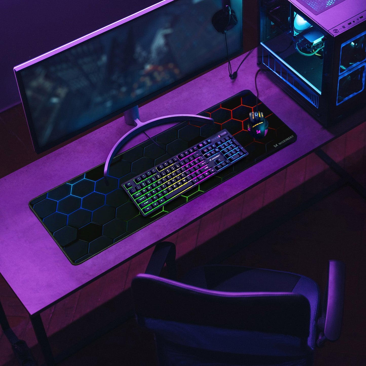 Computer Accessories – Waterproof gaming desk pad 800x300mm - black - Carlat