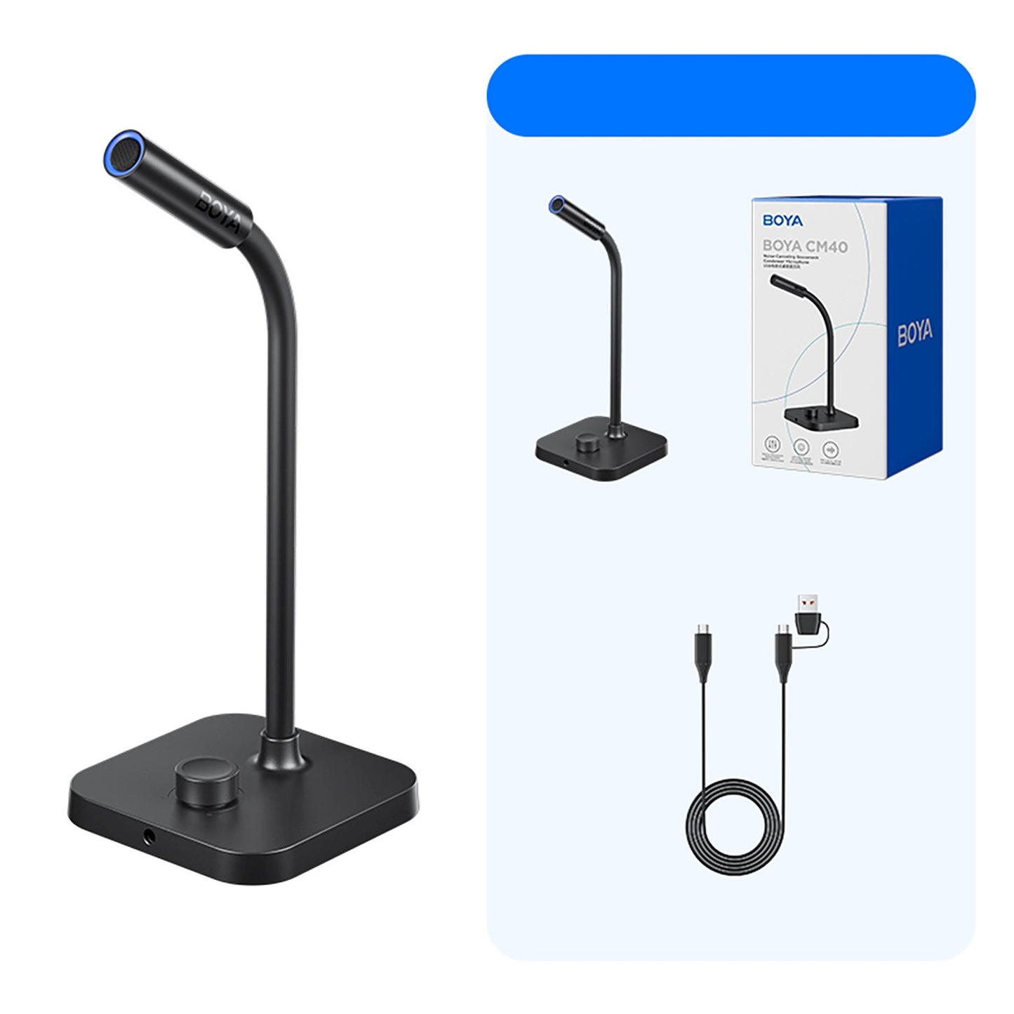 Computer Accessories – Wired desk conference microphone - black - Carlat