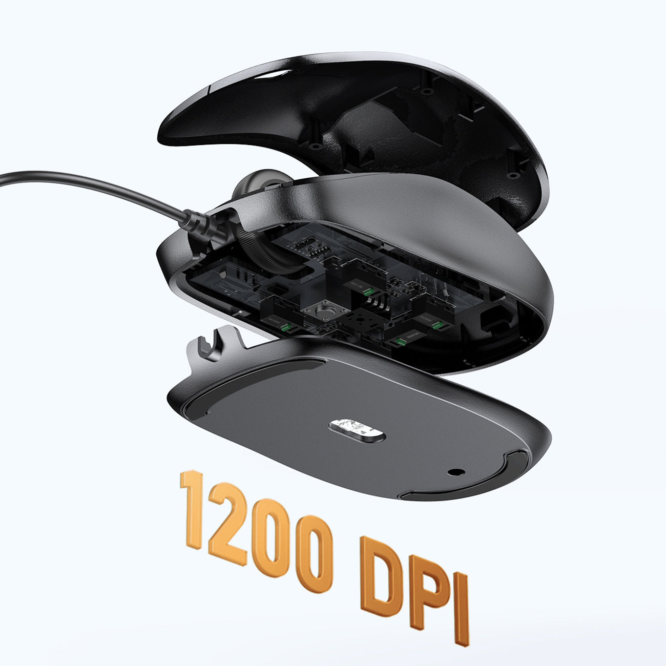 Computer Accessories – Wired optical mouse 1200 DPI - black - Carlat