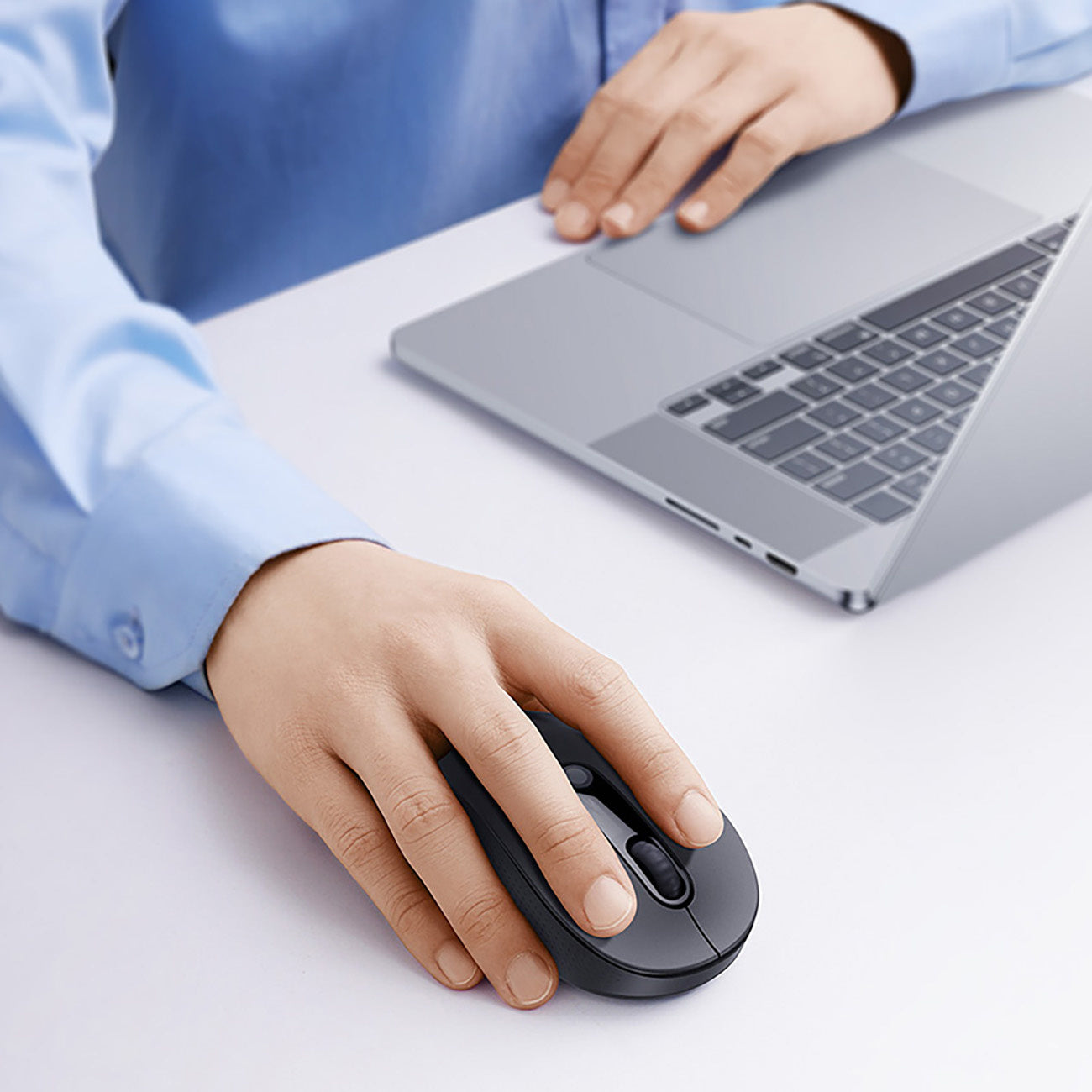 Computer Accessories – Wireless ergonomic Bluetooth mouse F02 - black - Carlat