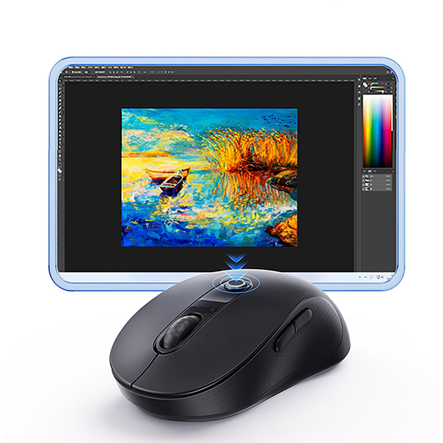 Computer Accessories – Wireless ergonomic Bluetooth mouse F02 - black - Carlat