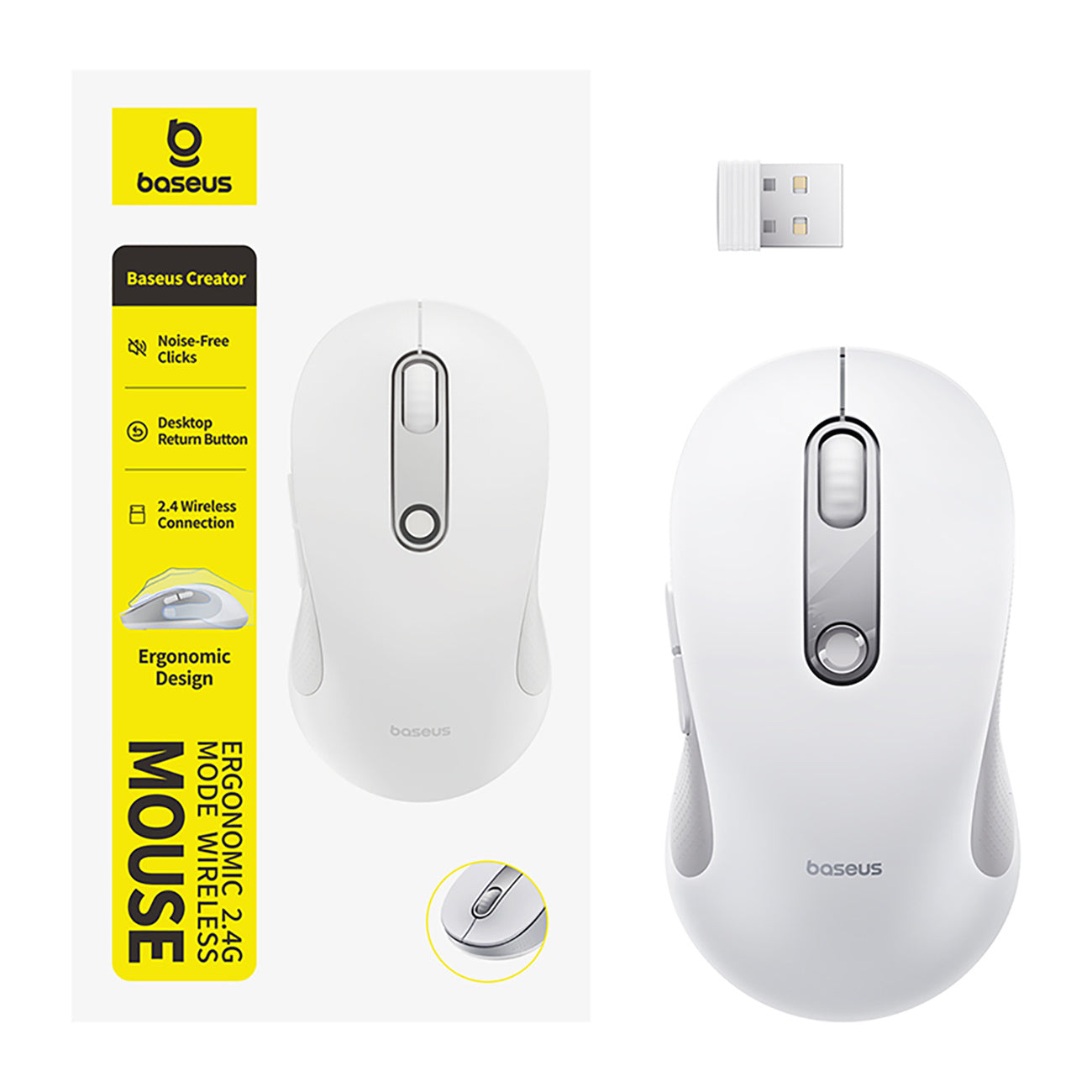 Computer Accessories – Wireless ergonomic mouse USB 2.4GHz F02 - Carlat