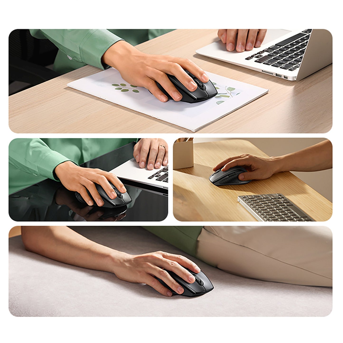 Computer Accessories – Wireless ergonomic optical mouse, 5 buttons, 1600 - Carlat
